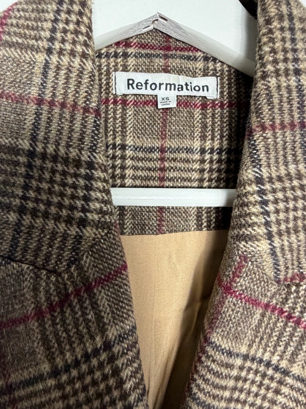 Reformation Winston Plaid Blazer - Picture 6 of 7